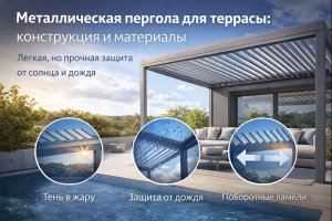 Металлическая пергола для террасы: конструкция, материалы и принципы работы
