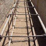 reinforcing frame for strip foundation