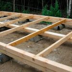 We make a columnar foundation for a frame shed.
