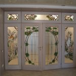 Doors with stained glass