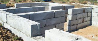 Foundation made of FBS blocks