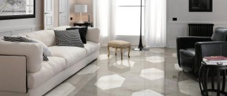 floor tiles in living room