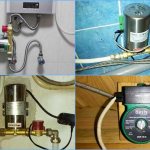 Pump increasing pressure in water supply system