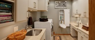 Arrangement of a laundry room in a separate room