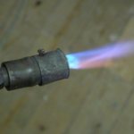 Heating pipes with open fire