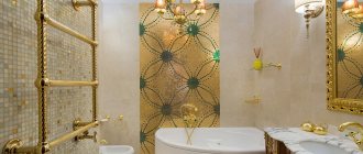 Mosaic tiles for the bathroom: features of choice