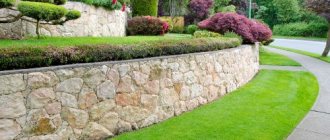 Installation of retaining walls in landscape design