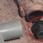 Replacing a cast iron sewer riser with a plastic one using a special rubber adapter